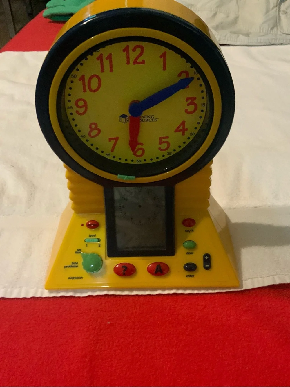 Learning Resources Yellow Talking Clever Clock